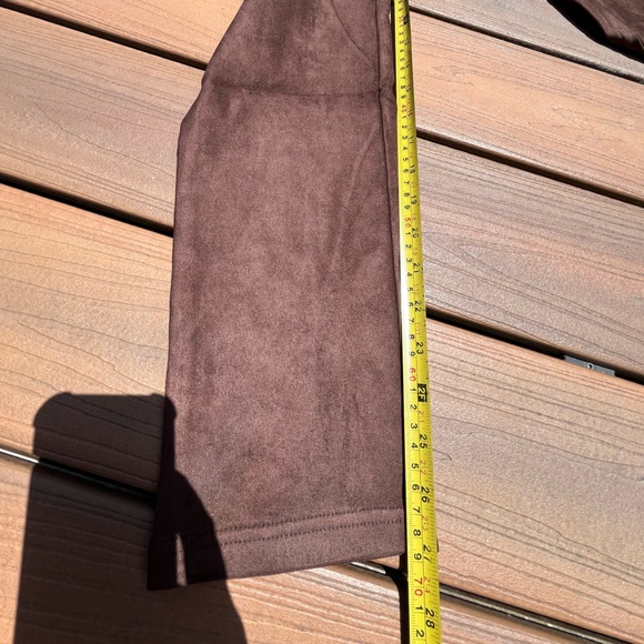 NWT NYDJ Faux suede basic Leggings, chocolates/brown, 12P - Picture 11 of 11